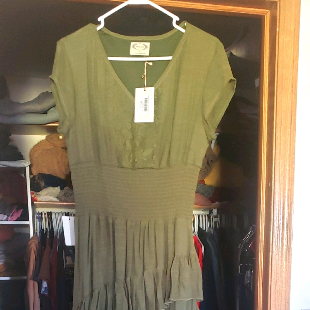 Joyfolie moss maxi dress